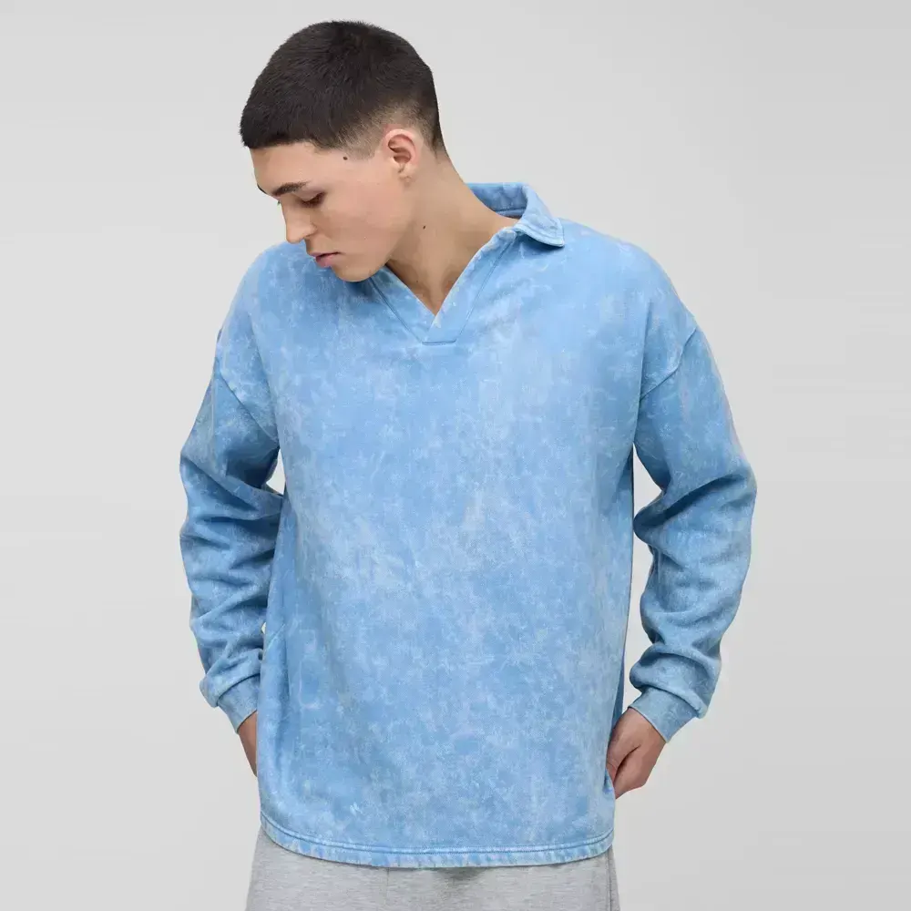Custom Acid Wash Polo Shirts