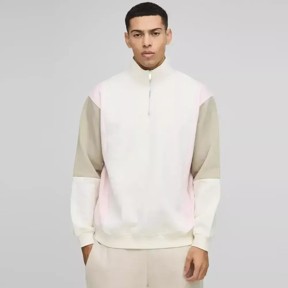 1/4 ZIP Funnel Neck Sweatshirt